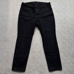 Old Navy Black High-Rise Wow Straight Jeans - Petite